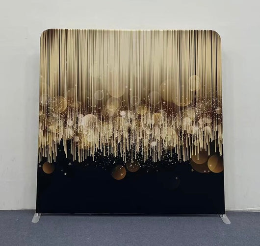 True Backdrops tension fabric frame with two double-sided fabric covers displayed, showcasing versatile photography backdrop options.