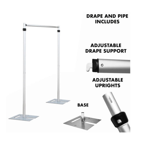 Adjustable Pipe and Drape Frame - True Backdrops