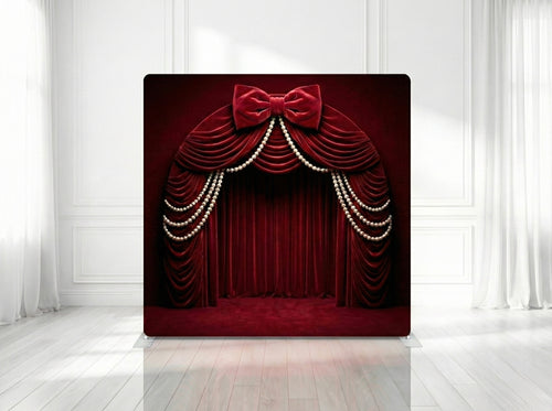 Valentine bows double-sided pillowcover backdrop from True Backdrops featuring a customizable design and vibrant, festive patterns.