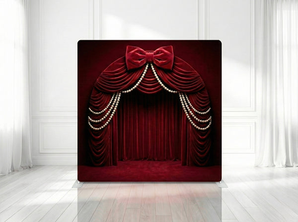 Valentine bows double-sided pillowcover backdrop from True Backdrops featuring a customizable design and vibrant, festive patterns.