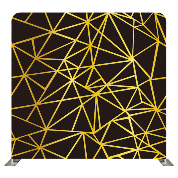 Golden Geometry double-sided pillow cover backdrop with modern geometric pattern, ideal for photography or home decor.