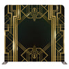Black and gold Art Deco double-sided pillow cover backdrop with geometric patterns, designed by True Backdrops.