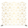 Double-sided pillow cover backdrop with gold geometric pattern, ideal for photography backgrounds and home decor.