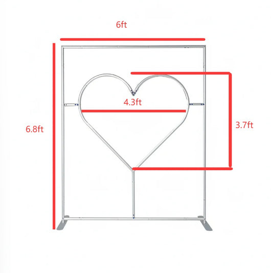 True Love Heart Frame Photo Booth Backdrop