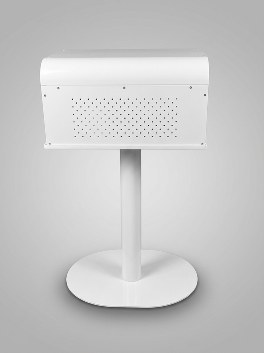 DS620 printer stand from True Backdrops with sturdy metal frame and adjustable shelf for studio or workspace setup.