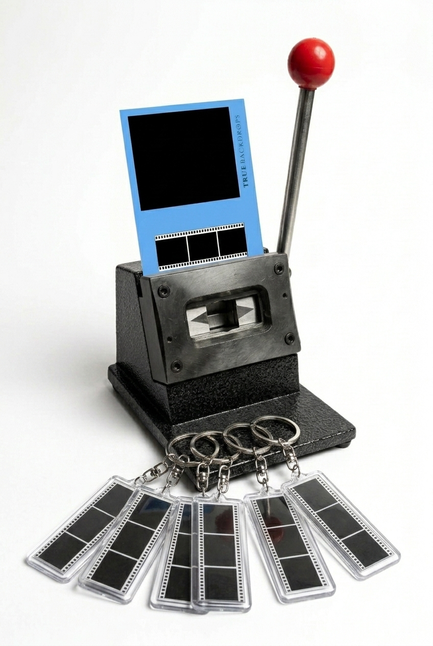 Last-Run 1x3 keychain starter kit by True Backdrops, featuring keychain components and tools for DIY customization.