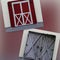 Double-Sided Barn Door Pillow Cover Backdrop – Red & Gray Rustic