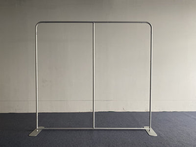 True Backdrops pillow cover backdrop frame only setup with fabric draped over a sturdy support structure.