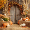 Rustic Fall Barn Pillow Cover Backdrop
