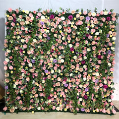 True Backdrops Garden Petal Flower Wall with colorful fabric flower petals for home decor and photography backgrounds.