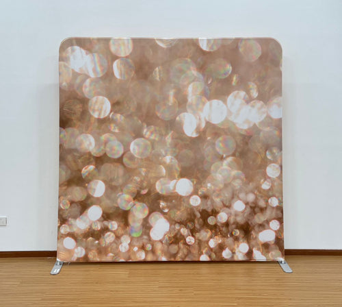 Champagne and 24K gold double-sided backdrop by True Backdrops, with shimmering gold and elegant champagne design.