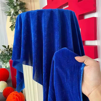 Pre-pleated velvet drapery backdrop with pole pocket, featuring rich fabric texture and elegant design for photography or events.