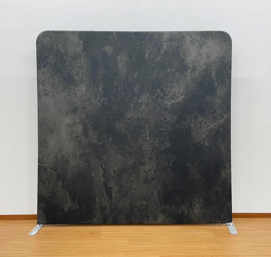 Onyx Storm double-sided backdrop cover by True Backdrops, showing textured black and gray fabric with seamless edges.