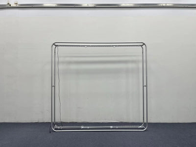 8x8 foot 3D light box by RecycleDisplay with illuminated transparent design for visual displays and signage.