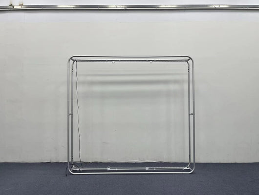 8x8 foot 3D light box by RecycleDisplay with illuminated transparent design for visual displays and signage.