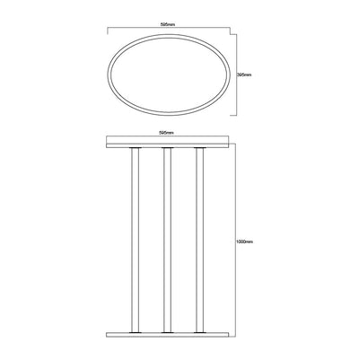 Oval Fabric Pop Up Counter