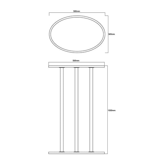 Oval Fabric Pop Up Counter