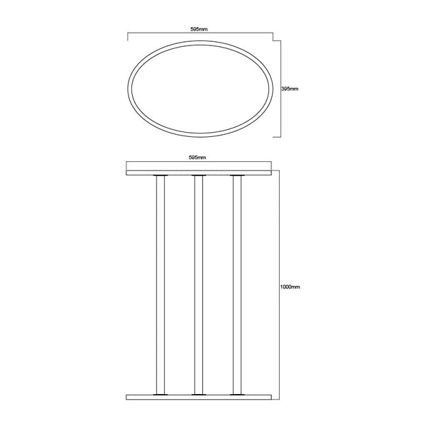 Oval Fabric Pop Up Counter