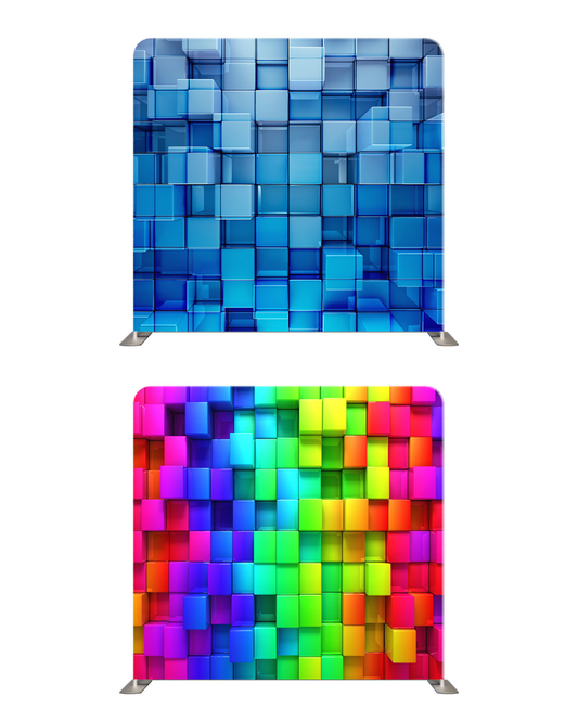 Blue Prism Pop – Double-Sided Pillow Cover Backdrop