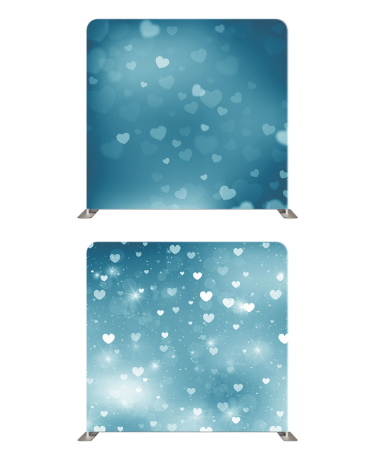Blue Valentine Lights – Double-Sided Pillow Cover Backdrop