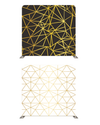 Golden Geometry double-sided pillow cover backdrop with intricate geometric patterns, perfect for stylish home decor.