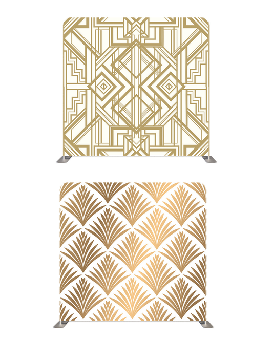 Golden Deco Glam – Double-Sided Pillow Cover Backdrop