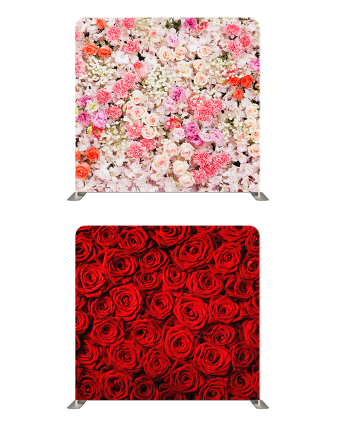 Double-sided Eternal Romance pillow cover backdrop by True Backdrops featuring elegant design and soft fabric texture.