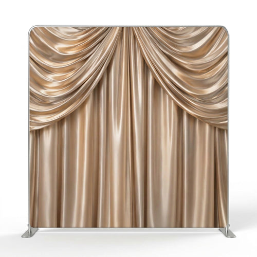 Champagne Satin Sweeping Swags Pillowcover Backdrop
