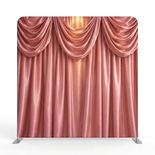 Dusty Rose Satin Swags Pillowcover Backdrop