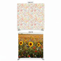 Apricot Wildflower Double-Sided Pillowcover Backdrop - Cover