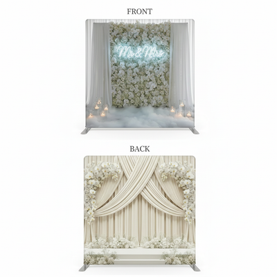 True Backdrops Everlasting Alabaster double-sided pillowcover backdrop with textured design and soft, neutral tones.