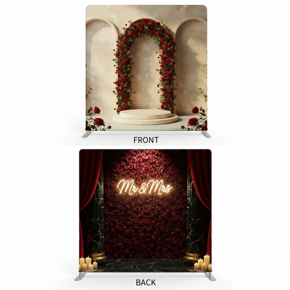 Crimson Midnight Double-Sided Pillowcover Backdrop