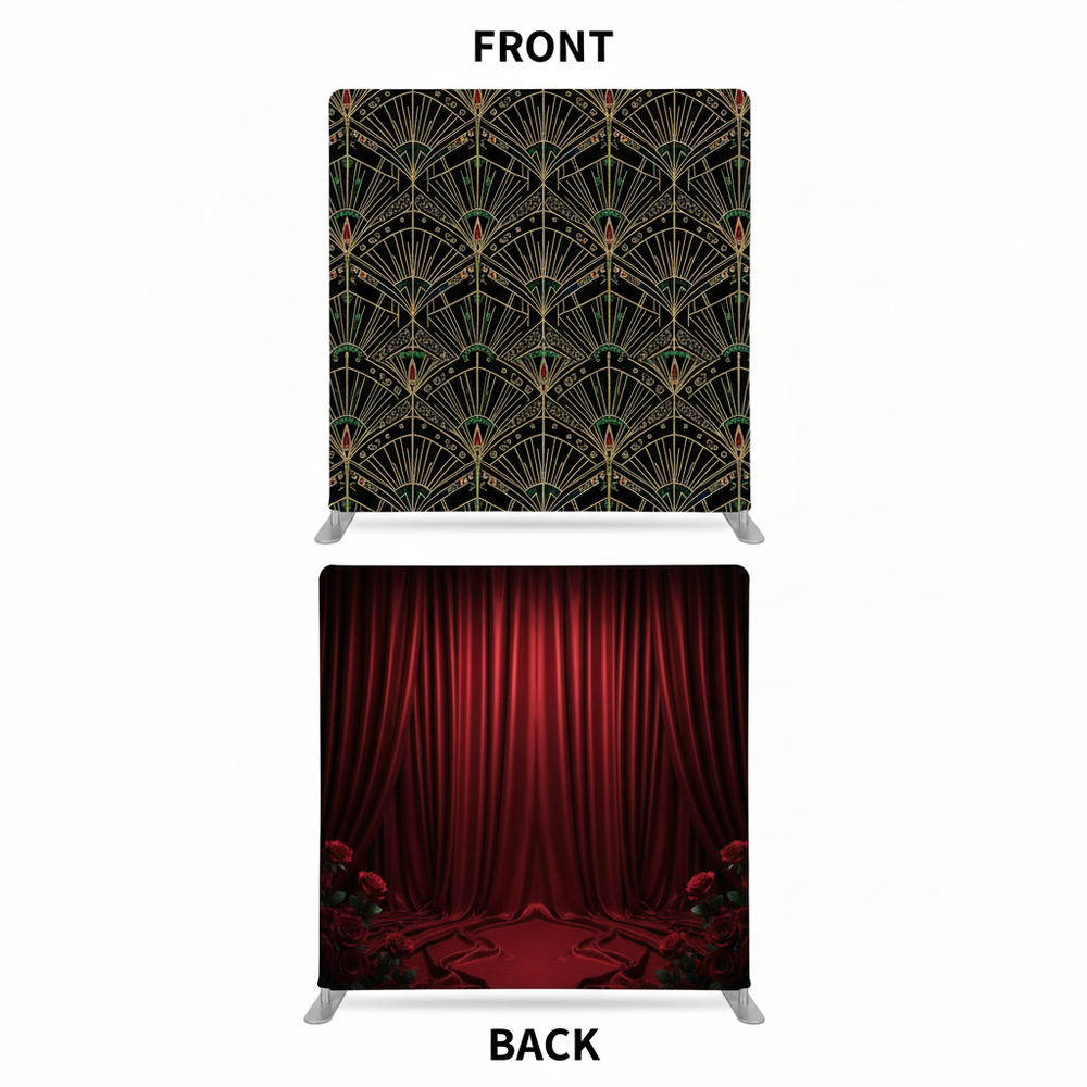 Gilded Scarlet Double-Sided Pillowcover Backdrop