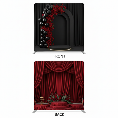 Midnight Crimson Double-Sided Pillowcover Backdrop - Cover