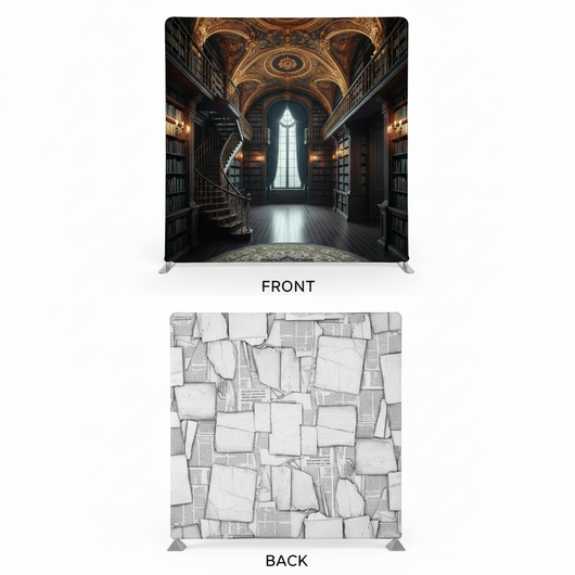 Midnight Forgotten double-sided backdrop pillowcover by True Backdrops, featuring a rich, dark design on both sides.