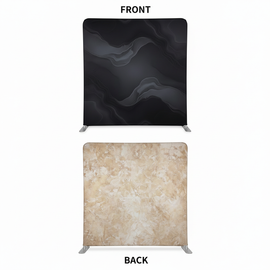 Obsidian antique double-sided pillowcover backdrop by True Backdrops showcasing textured fabric and intricate design details.