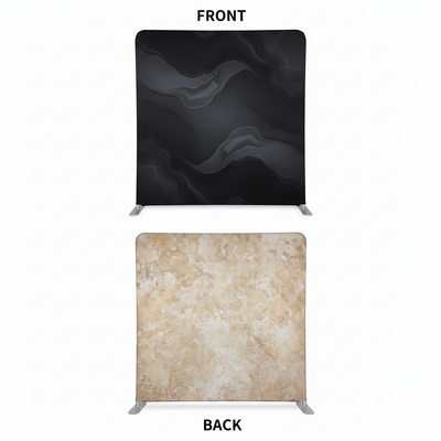 Obsidian antique double-sided pillowcover backdrop by True Backdrops showcasing textured fabric and intricate design details.