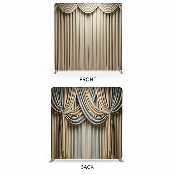 Ivory Gilded Double-Sided Pillowcover Backdrop - Cover