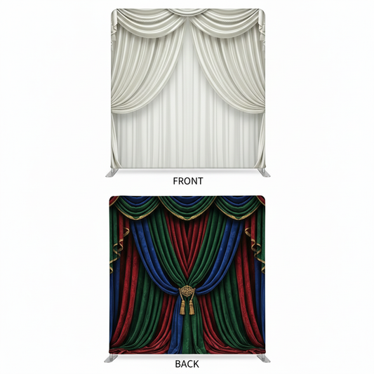 Alabaster Majestic double-sided backdrop pillowcover by True Backdrops featuring elegant fabric with detailed texture and design.