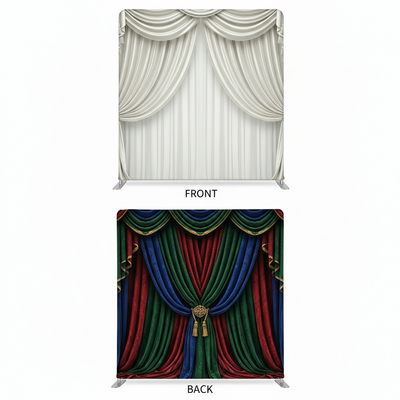 Alabaster Majestic double-sided backdrop pillowcover by True Backdrops featuring elegant fabric with detailed texture and design.