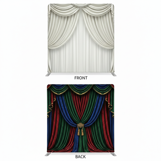Alabaster Majestic double-sided backdrop pillowcover by True Backdrops featuring elegant fabric with detailed texture and design.