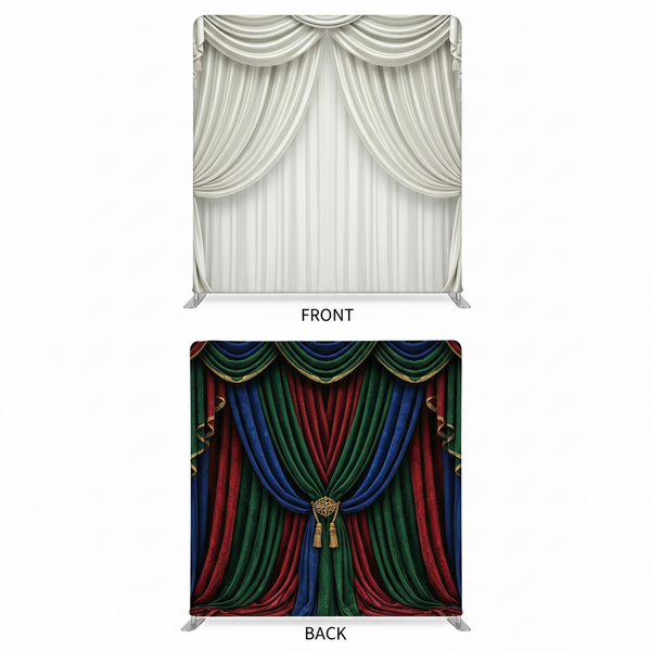 Alabaster Majestic double-sided backdrop pillowcover by True Backdrops featuring elegant fabric with detailed texture and design.