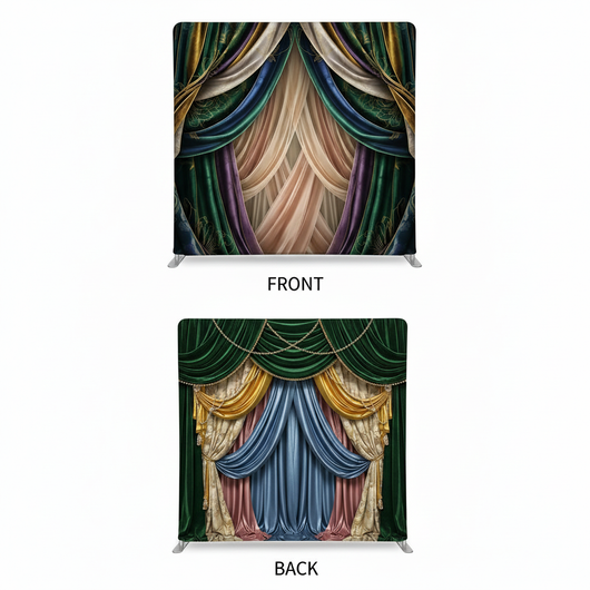 Double-sided Imperial Royal pillowcover backdrop by True Backdrops, featuring elegant royal design on both sides.