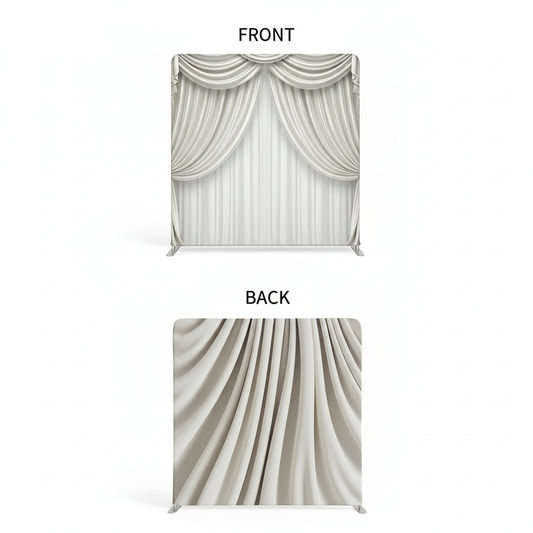 Alabaster silk double-sided backdrop pillowcover by True Backdrops, showing smooth, elegant fabric with a soft, luxurious finish.