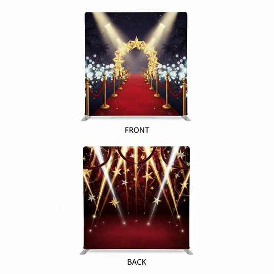 Double-sided Hollywood Starlight pillowcover backdrop by True Backdrops, showcasing starry night designs on each side.