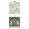 Morning Sage double-sided pillowcover backdrop by True Backdrops, showing a versatile fabric with natural floral and solid designs.