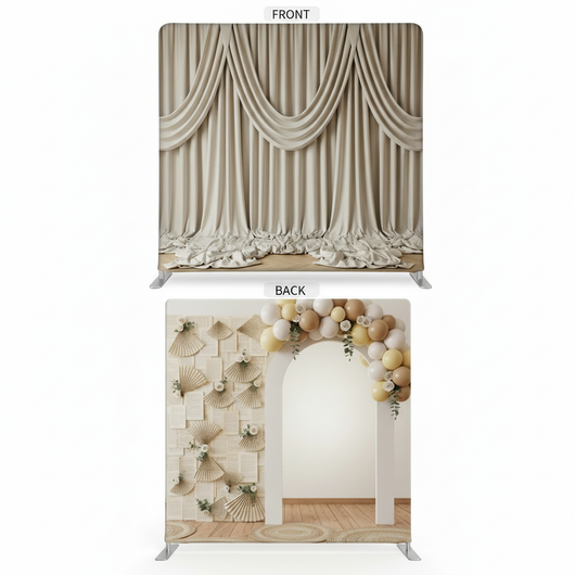 Double-sided linen vellum pillowcover backdrop by True Backdrops in a soft, textured fabric for photography use.