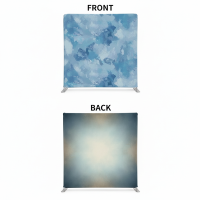 Double-sided Arctic Moonlight pillowcover backdrop by True Backdrops, featuring a serene moonlit design on both sides.
