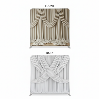 Linen Alabaster double-sided backdrop pillowcover by True Backdrops, showcasing a soft, textured design in neutral tones.