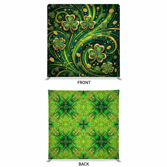Emerald Heirloom double-sided pillowcover backdrop by True Backdrops, showcasing intricate patterns and rich colors.